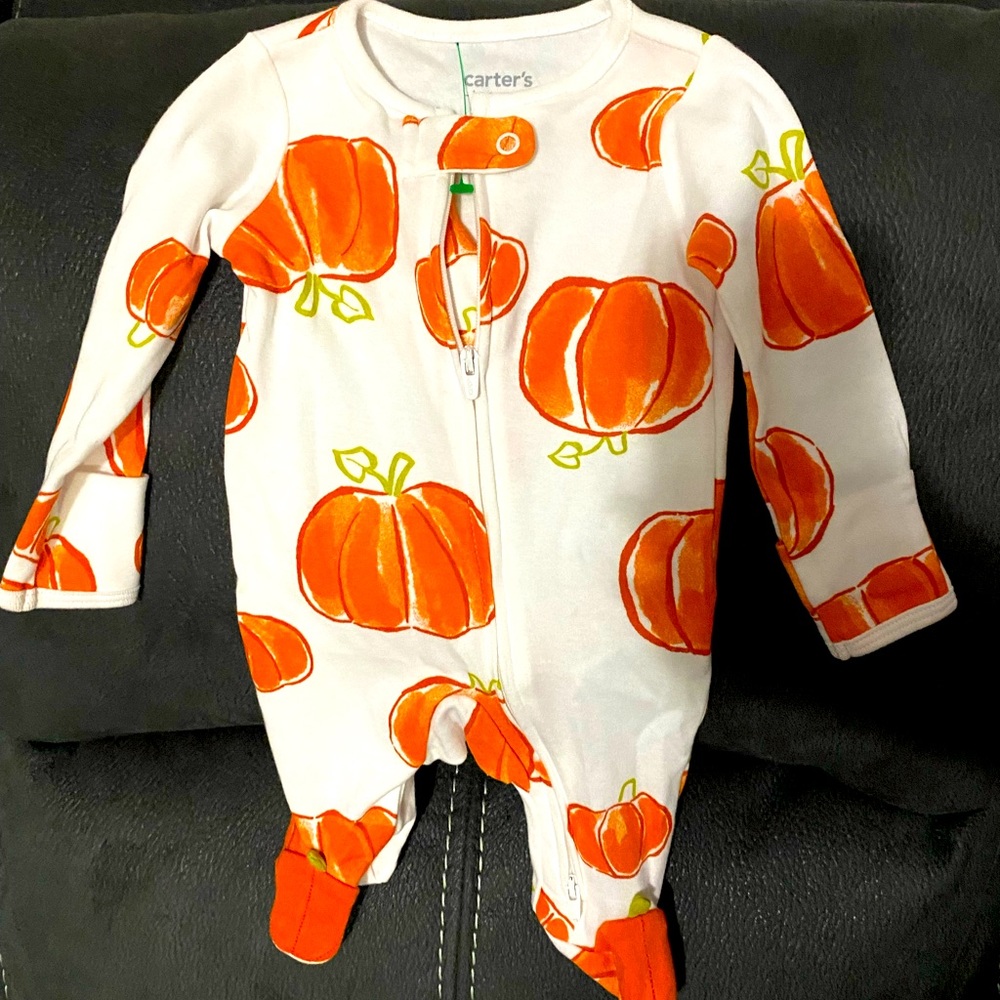 Carters pumpkin onesie